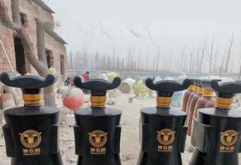 仿古酒瓶雕塑廠家，玻璃鋼酒瓶雕塑制作