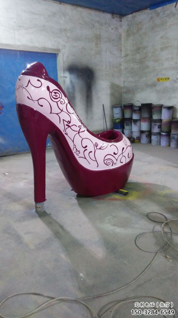 店門口高跟鞋雕塑 創意動漫雕塑 仿真擺件生產制作