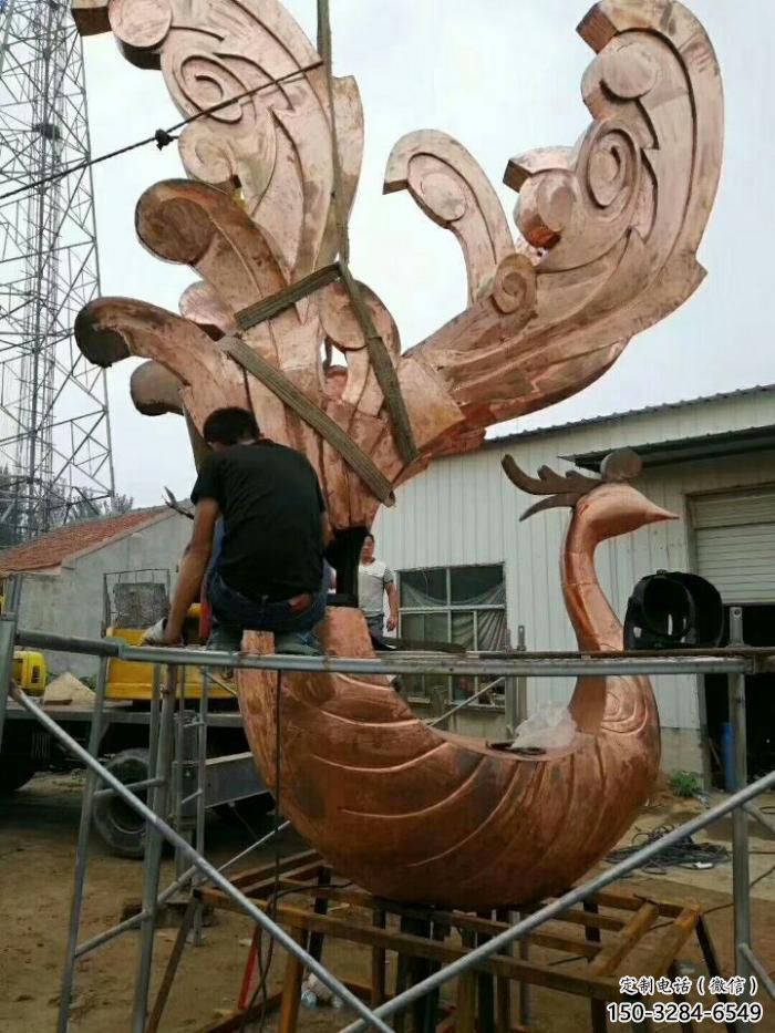 商業(yè)街鳳凰雕塑制造商 售樓處雕塑 動物擺件 商業(yè)街鳳凰雕塑制造商 售樓處雕塑 動物擺件