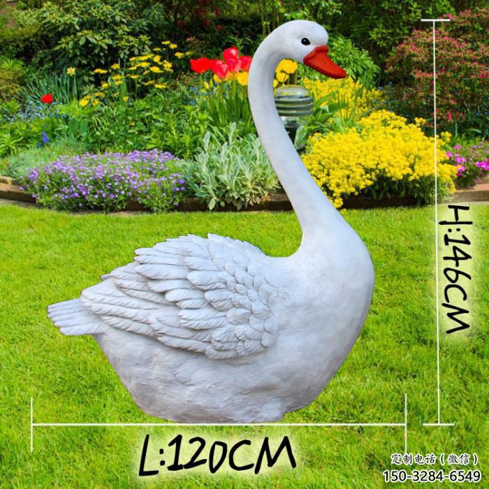 售樓處玻璃鋼天鵝雕塑 公園仿真雕塑 動(dòng)物擺件