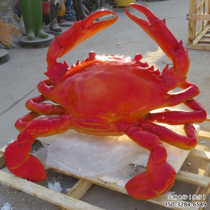 風景區玻璃鋼螃蟹雕塑 售樓處廣場雕塑 仿古擺件