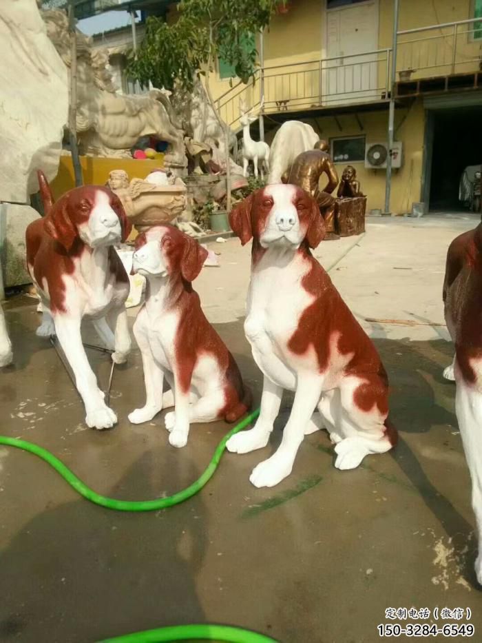 園林玻璃鋼小狗雕塑 城市廣場雕塑 步行街擺件