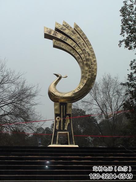 風(fēng)景區(qū)不銹鋼鳳凰雕塑廠家 售樓處廣場雕塑 仿古擺件