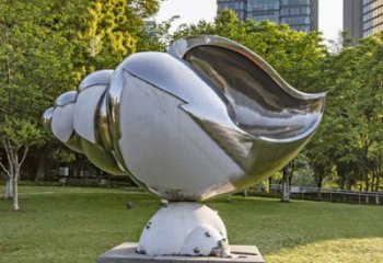 不銹鋼城市海螺雕塑 風景區(qū)彩繪雕塑 抽象擺件