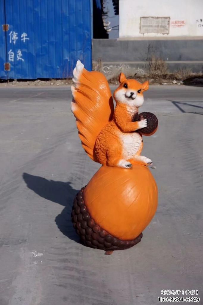 玻璃鋼園林松鼠雕塑 城市廣場(chǎng)雕塑 步行街?jǐn)[件