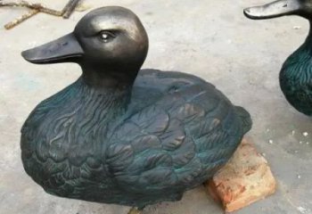 鴨子雕塑廠家，仿真動(dòng)物， 公園廣場(chǎng)街頭擺件 (7)
