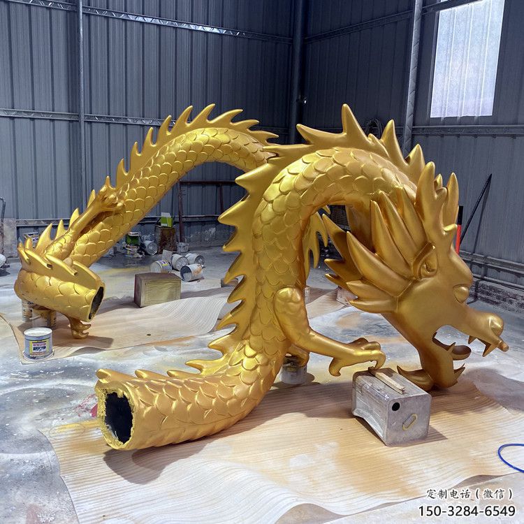龍形銅雕塑，鑄銅工藝，大型動物雕塑制造商 (2)