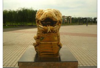 不銹鋼生肖雕塑，鍍鈦工藝，公園廣場(chǎng)戶外擺放 (2)