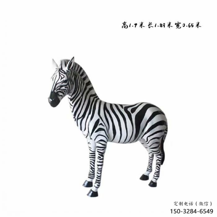 斑馬雕塑加工，仿真彩繪工藝，公園廣場街頭小品