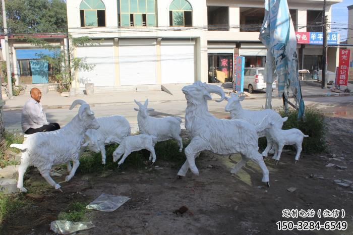 大型綿羊雕塑 步行街宣傳雕塑 仿真擺件