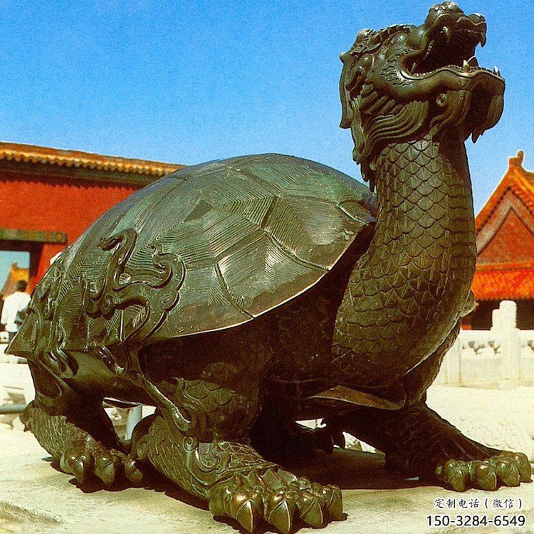銅海龜雕塑生產廠家，神獸動物，仿古公園廣場擺件