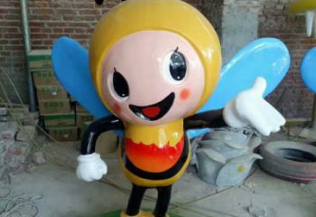 抽象蜜蜂雕塑 店門口彩繪雕塑 步行街?jǐn)[件
