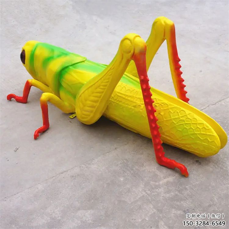 城市蟈蟈雕塑廠家 風(fēng)景區(qū)彩繪雕塑 抽象擺件