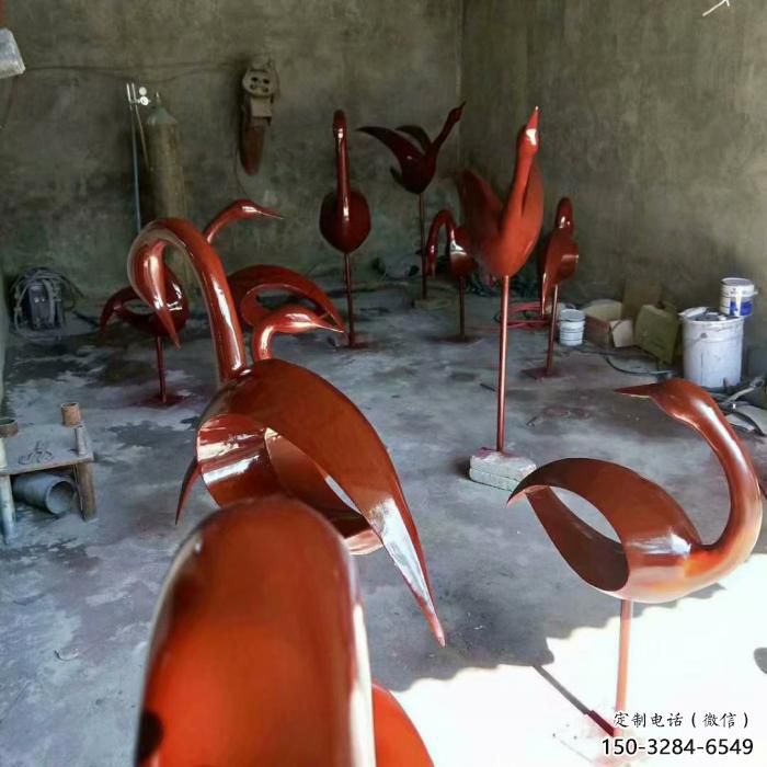 醫院鳥類雕塑，海洋擺件，拉絲工藝