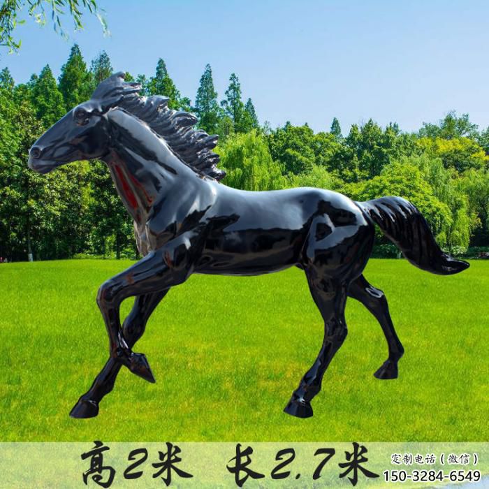 操場(chǎng)小馬雕塑，公園題材，仿真工藝