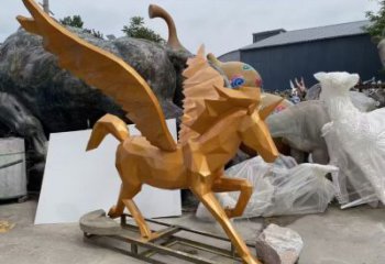 幼兒園天馬雕塑，動(dòng)物文化，剪影工藝