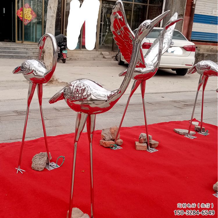 商業街白鶴雕塑 售樓處雕塑 動物擺件