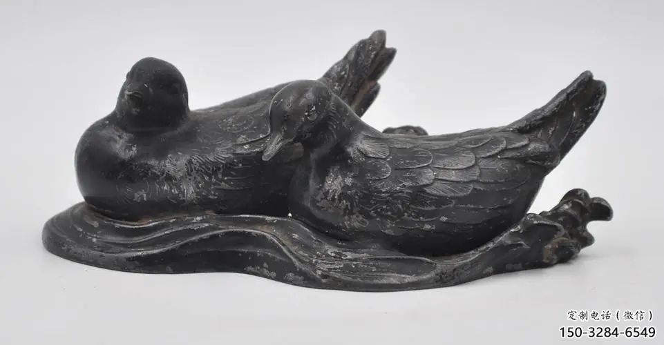 售樓處鴛鴦雕塑 商業街仿真雕塑 動物擺件