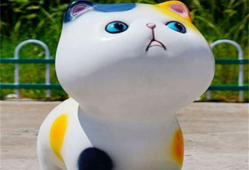 城市貓咪雕塑，網格體育雕塑，古銅效果