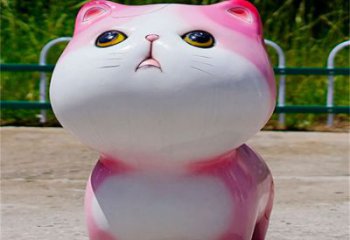 公園貓咪雕塑，噴砂發光雕塑，鑄銅工藝