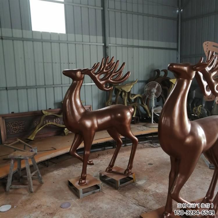 室內(nèi)馴鹿雕塑,拉絲海洋雕塑,抽象效果 室內(nèi)馴鹿雕塑,拉絲海洋雕塑,抽象效果