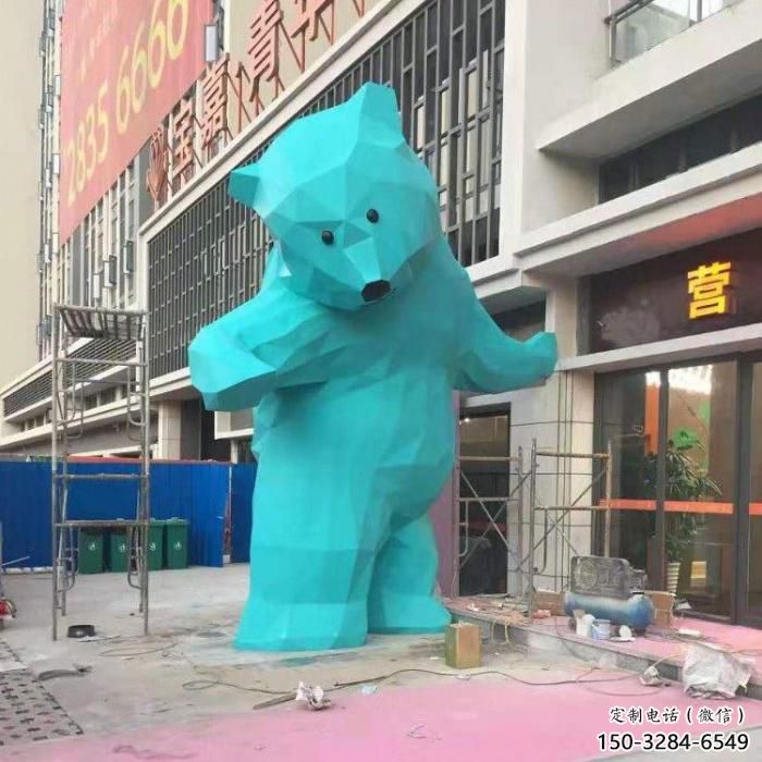 校園狗熊雕塑，拉絲海洋雕塑，卡通主題