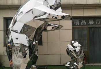 庭院狗熊雕塑，鍍金歐式雕塑，網(wǎng)格形式