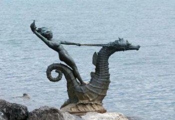 公園河馬雕塑，噴砂發(fā)光雕塑，鑄銅工藝
