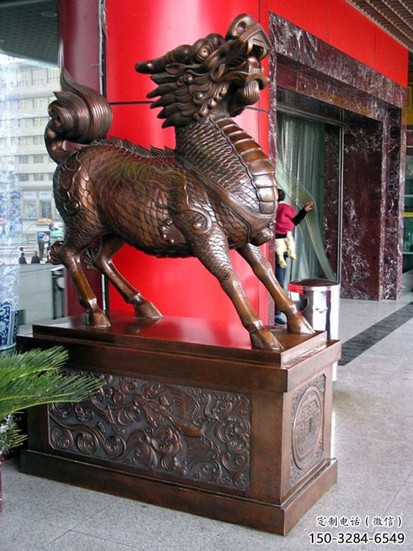 農村麒麟雕塑，鏤空海洋雕塑，抽象效果