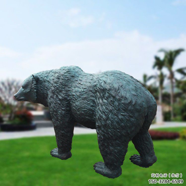 仿真黑熊雕塑 酒店公園雕塑 風景區(qū)擺件