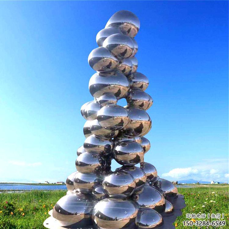 戶外景觀石雕塑，鍍銅景觀雕塑，鏡面工藝