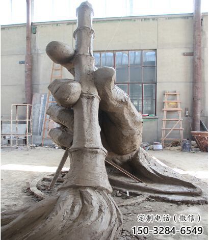 景區毛筆雕塑，鍍金歐式雕塑，鐵藝材質