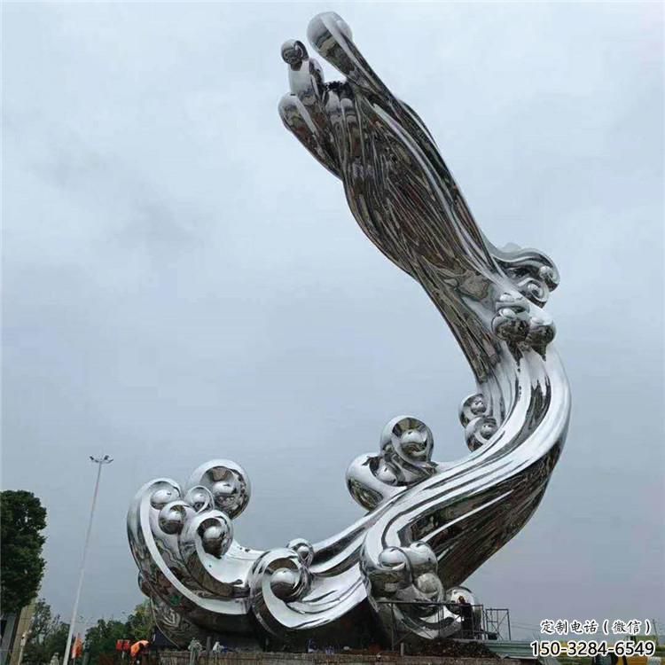 云朵雕塑，鏤空景觀雕塑，抽象效果