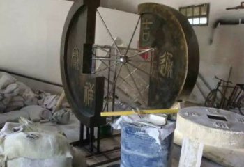 操場銅錢雕塑，鏤空景觀雕塑，噴砂制造