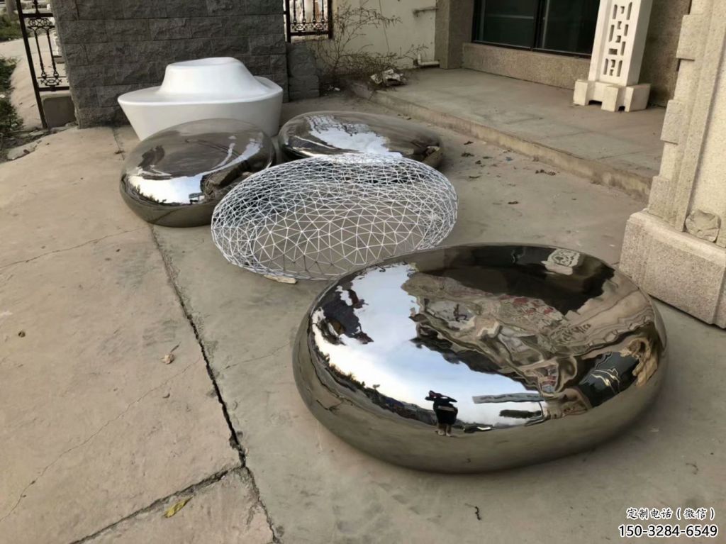 校園坐凳雕塑，拉絲景觀雕塑，抽象主題