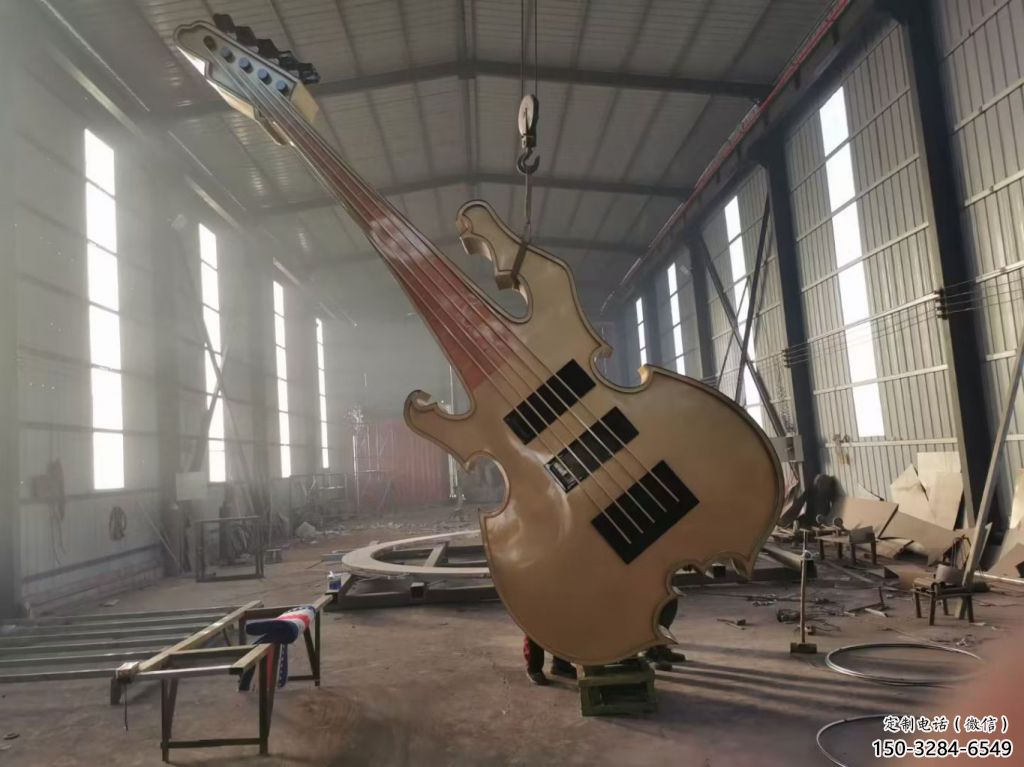 景觀吉他雕塑 烤漆大型小品 酒店雕塑