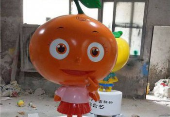 烤漆橙子雕塑 鋼管景觀水果雕塑 室內(nèi)雕塑