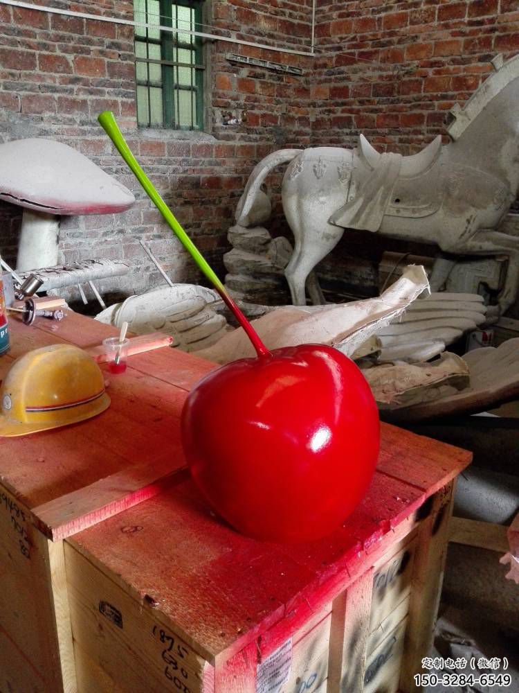 現代櫻桃雕塑 大型別墅區擺件 博物館雕塑