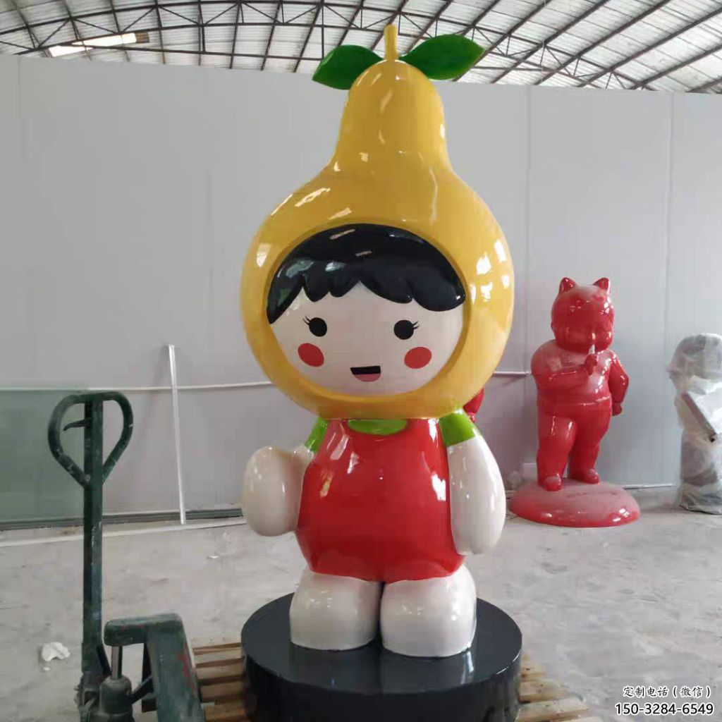農村柚子雕塑 抽象藝術水果雕塑 烤漆果蔬雕塑
