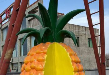風景區(qū)菠蘿雕塑 售樓處廣場雕塑 彩繪擺件