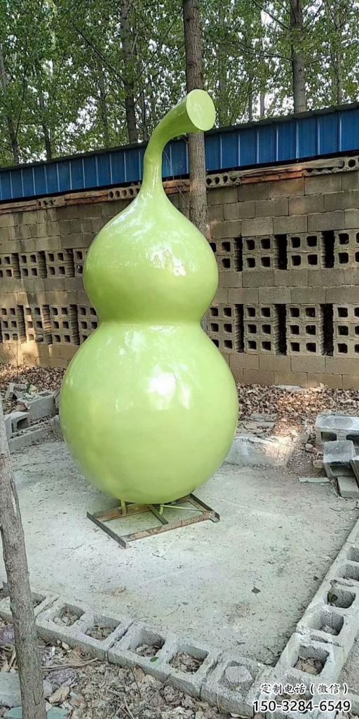 別墅區(qū)葫蘆雕塑 大型別墅區(qū)植物雕塑 剪影雕塑