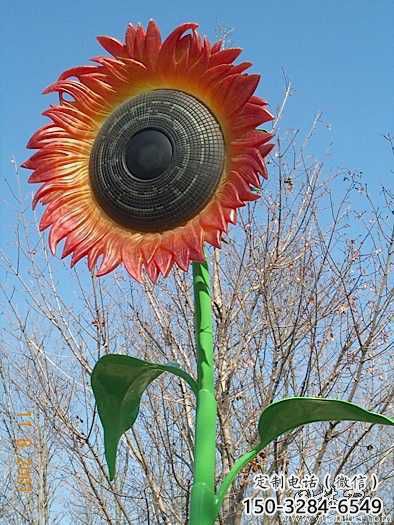 街道向日葵雕塑 現代景觀花朵雕塑 彩繪花卉雕塑
