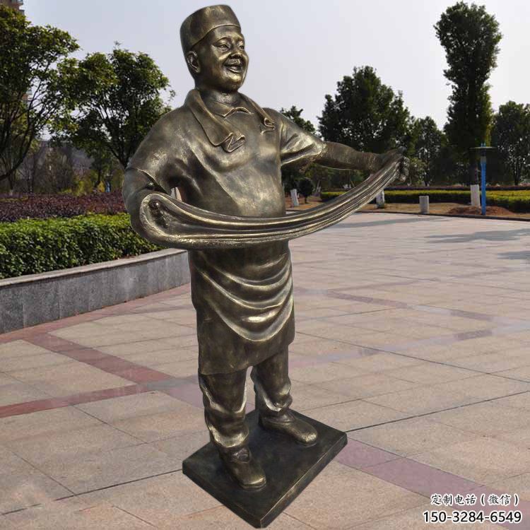 拉絲廚師雕塑 鏤空創(chuàng)意卡通雕塑 別墅區(qū)動(dòng)漫雕塑