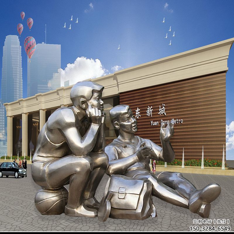 園林少先隊員雕塑 風景區(qū)學生雕塑 廣場小品