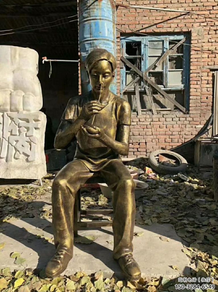 噴漆林則徐雕塑 中式村口名人雕塑 草地肖像雕塑