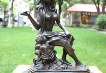青銅母親雕塑 歐式步行街女人雕塑 大型商場(chǎng)肖像雕塑