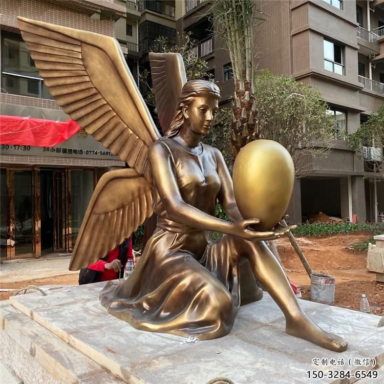 園林天使雕塑 大型景觀小品 中式卡通雕塑