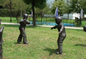 草地小孩子雕塑 現(xiàn)代校園兒童雕塑 大型童趣雕塑