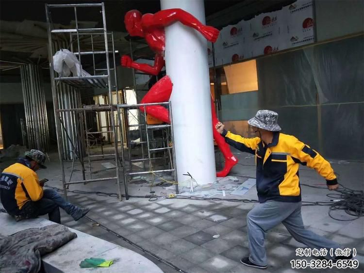 大型蜘蛛俠雕塑 商業街廣場雕塑 彩繪擺件