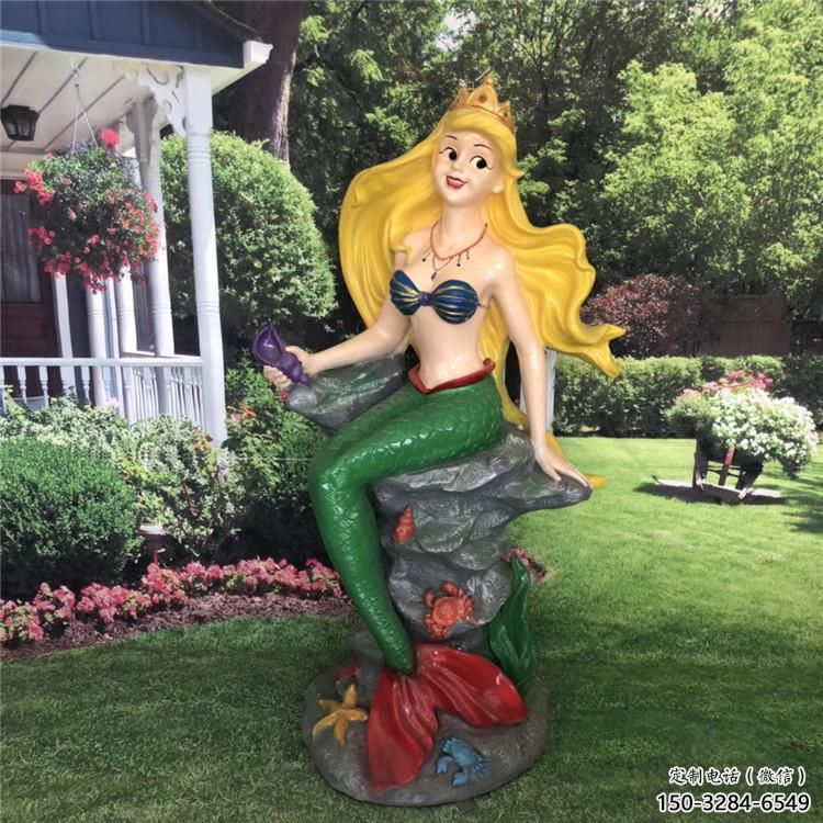 酒店美人魚雕塑 景觀美陳卡通雕塑 現代動漫雕塑